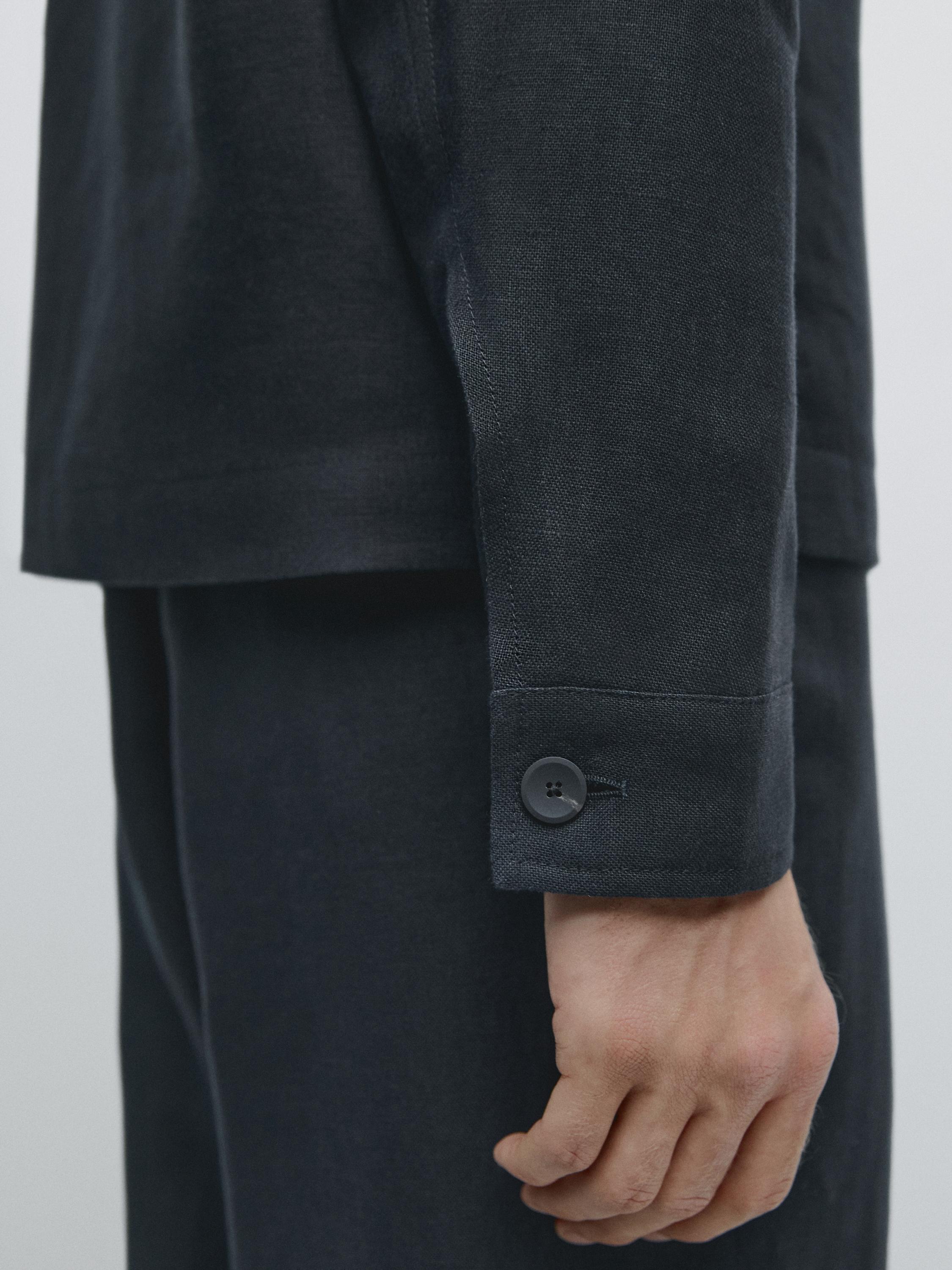 Cropped linen jacket